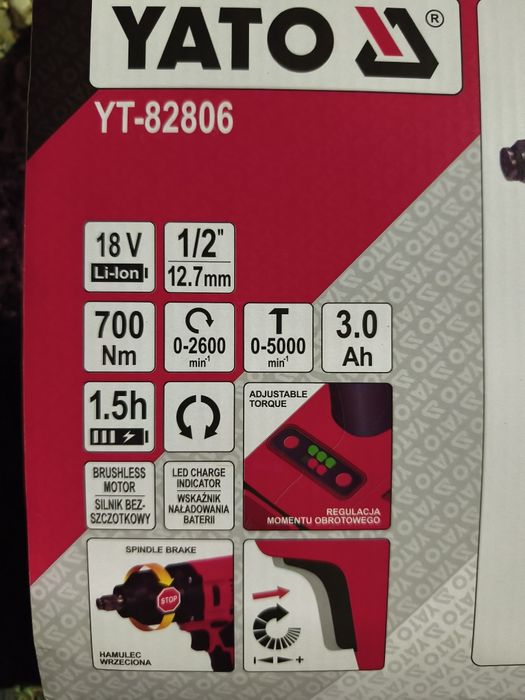 Bormașină cu impact yato YT-828006 nouă