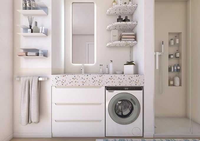 Нова 70 см малка/мини компактна инверторна пералня Candy 5 кг CW50-BP12307GU-S
