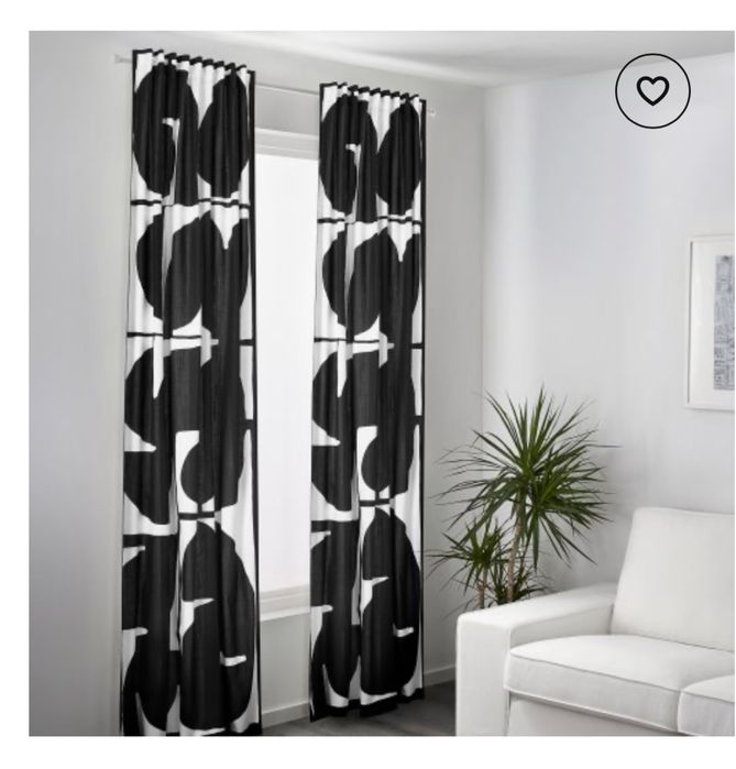 Завеси черно бели 2 пакета (общо 4 броя) чисто нови