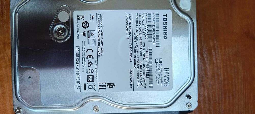 Жёсткий диск 2ТБ