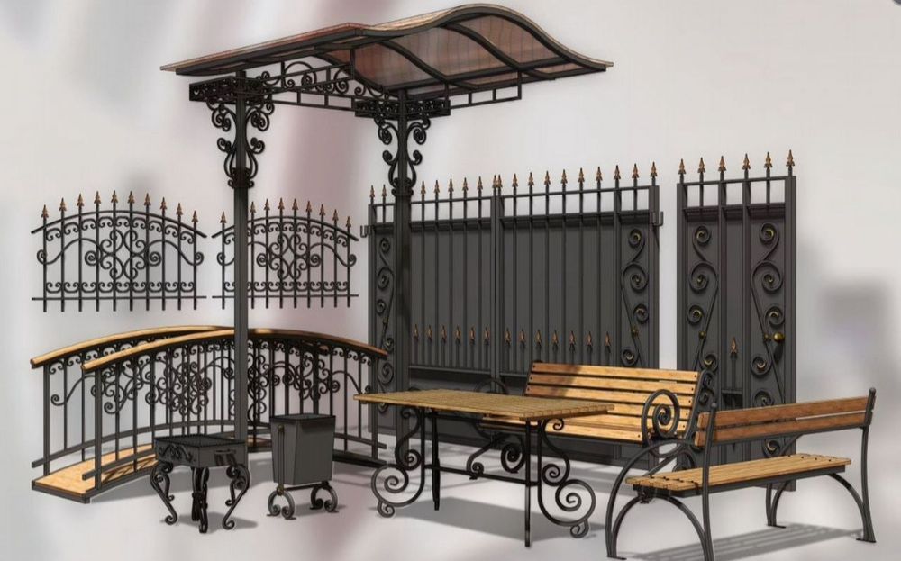 Ворота . Заборы . Навесы . Двери