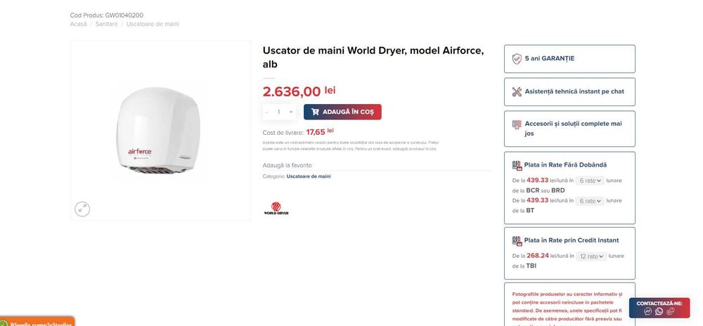 AIRFORCE hand dryer MK3