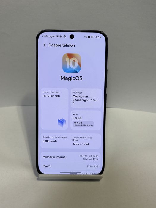 MDM vinde: Honor 400 5G 512GB Midnight Black.