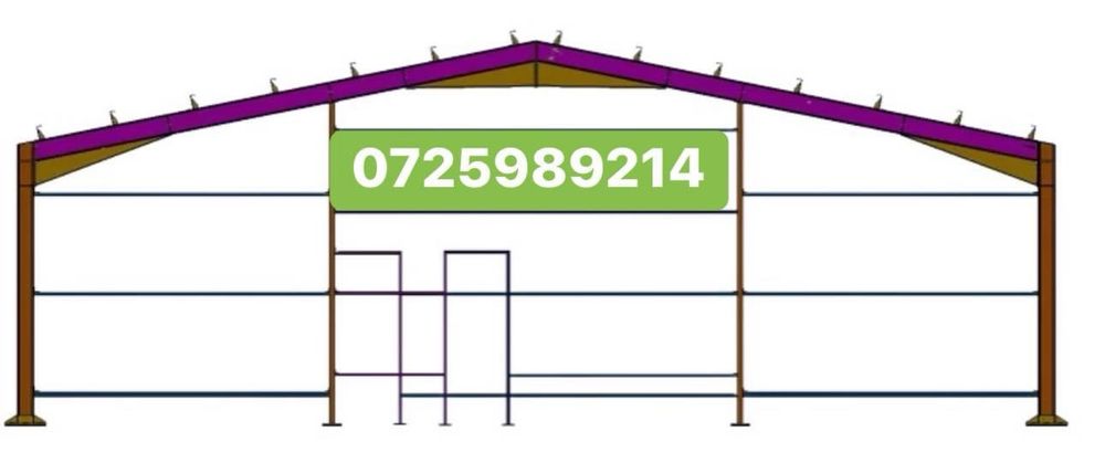 Vand hala metalica cu proiect cu montaj panouri sandwich