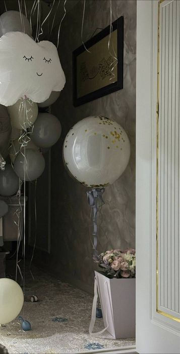 Оформление шарами на выписку и  торжеств