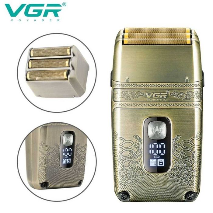 Електрическа самобръсначка с тройна титанова мрежа  V-335 VGR