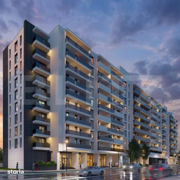 Apartament 2 camere, 59 mp, balcon 13 mp,  proiect nou nZEB, zona Rivu
