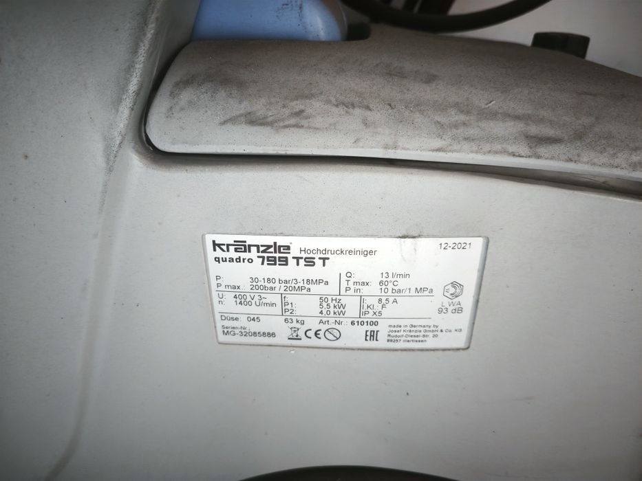 Професионална водоструйка Kränzle Quadro 799 TST