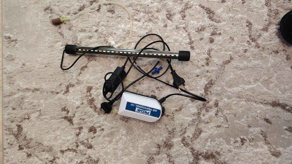 Oxigen acvariu plasa, lumini acvariu