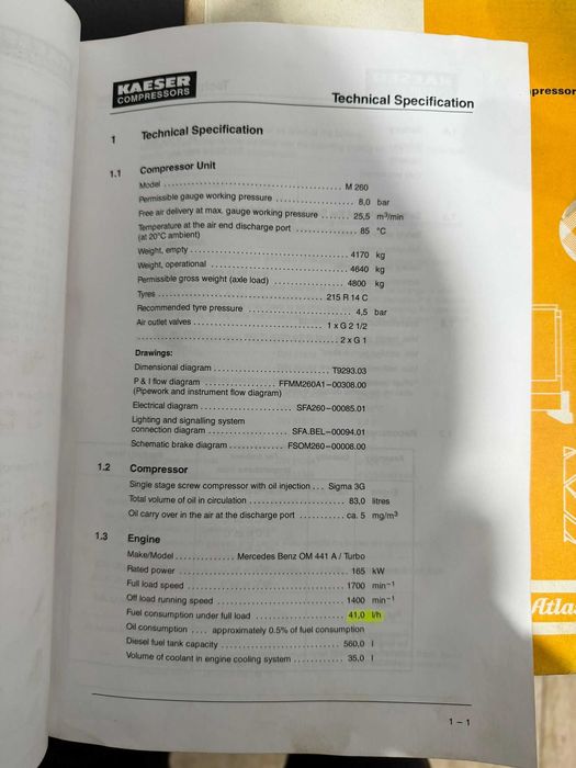 Vand/Schimb motocompresor kaeser M260 an: 2002
