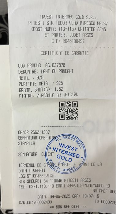 Lănțișor de argint!