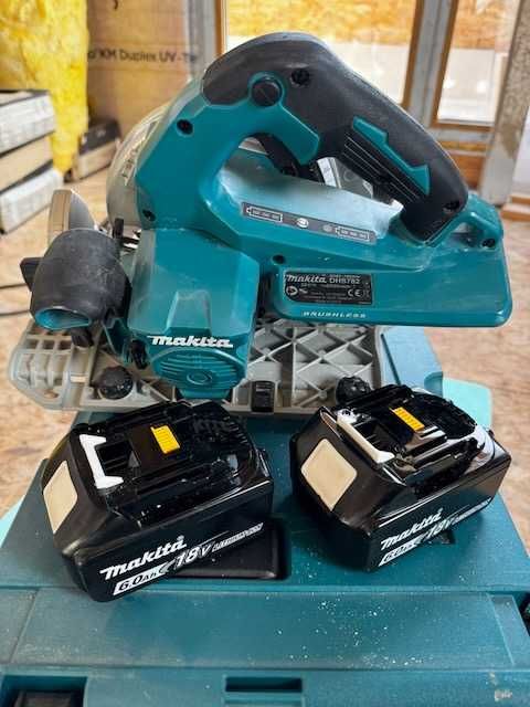 Акумулаторен ръчен циркуляр Makita DHS782 190mm, 18+18V (+ 2х6 Ah)