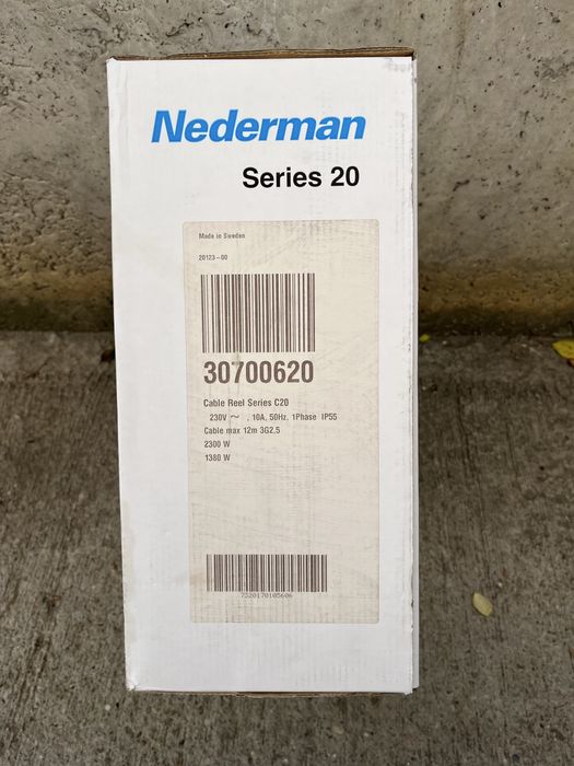 Nederman rola retractabila cablu 12m 3x2.5 mm