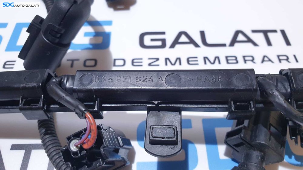 Cablaj Instalatie Electrica Injector Injectoare Volkswagen Polo 6N 1.4 AUD AKK AUA AFK AHW AUB AKP 1998 - 2002 Cod 036971824A [S0160]