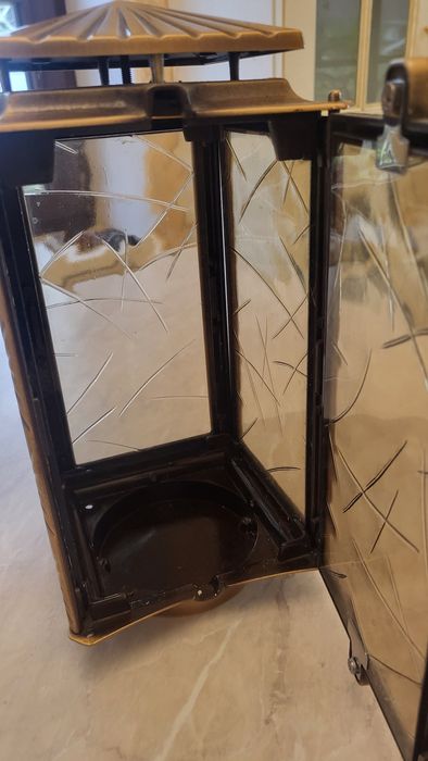 Felinar bronz masiv cu sticla termorezistenta,cimitir