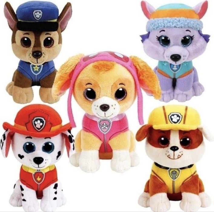 Плюшена играчка Пес Патрул "Стъклени очи" Скай,Чейс,Маршал,Рабъл и др