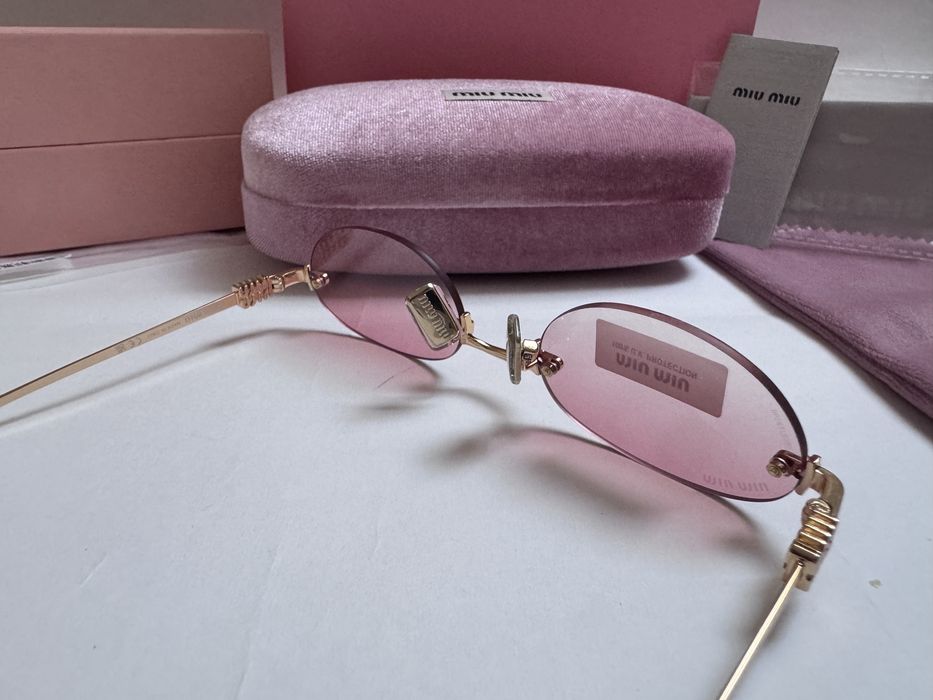 Ochelari de soare Miu Miu Oval-Rimless SMUA54 51-20 140, Noi