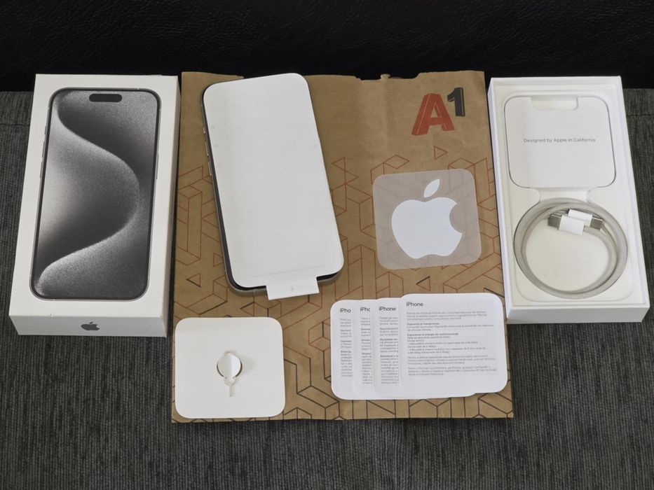 КАТО НОВ 128GB iPhone 15 Pro Гаранция A1 2025г. White | Бял