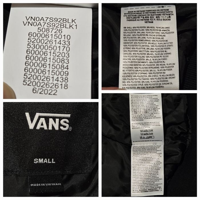 Jacheta barbati bomber Vans off the Wall  S