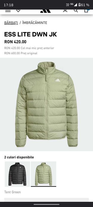 Geaca toamna-iarna Adidas Essential Diwn Jacket