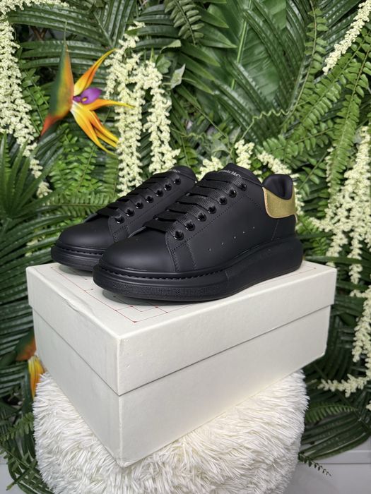 Alexander McQueen Oversized Black Gold Patch