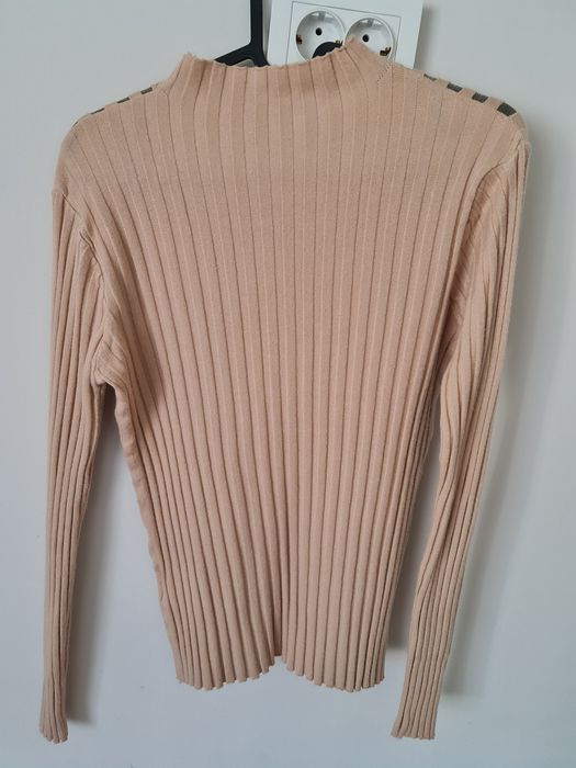 Палто Zara, кожен елек и блуза в бежово