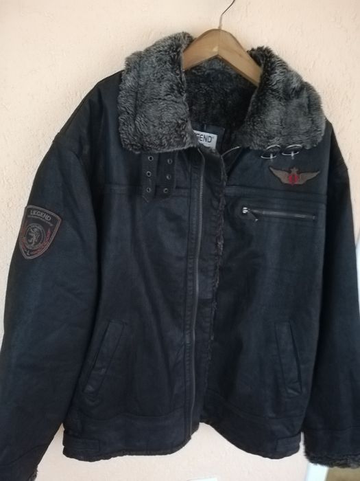 Geaca piele bărbati Legend XL cu blana