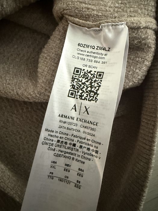 Продам свитер Armani Exchange