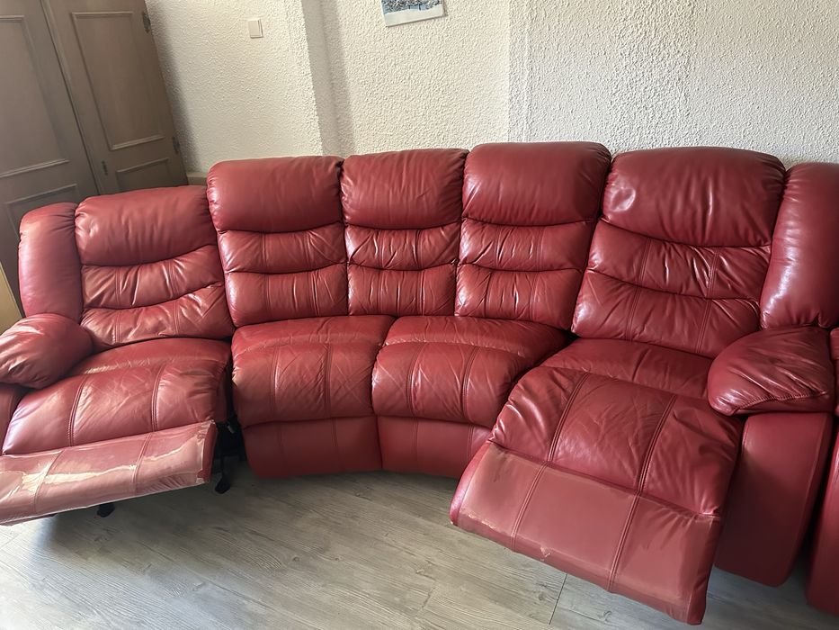 Canapea +Fotoliu din piele