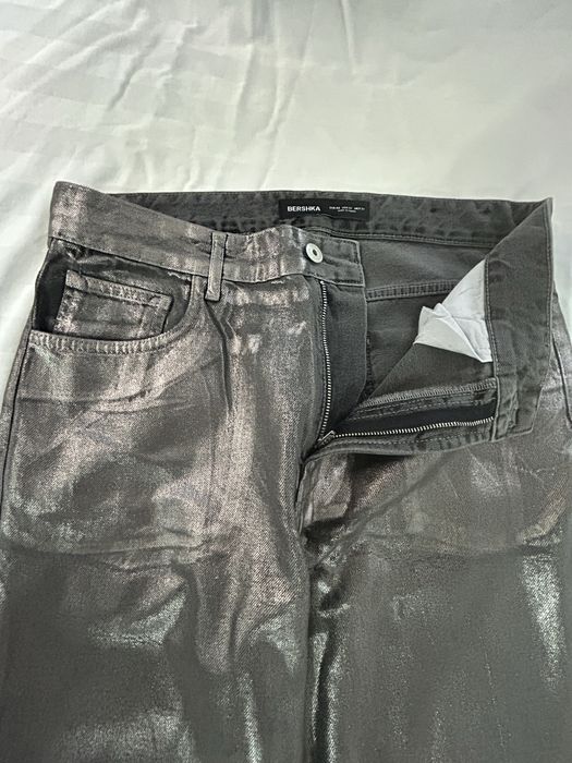 Pantaloni metalizați Bershka, mărimea 40/M,NOI