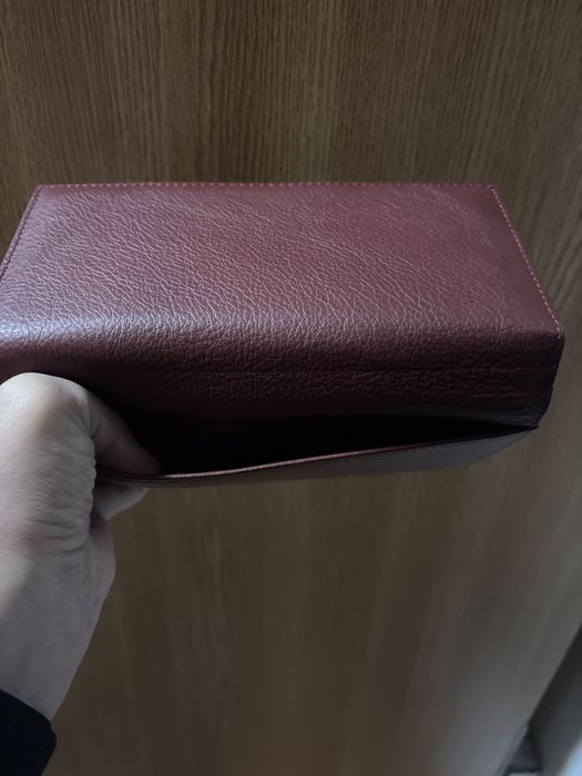 Portofel piele naturală nou negru sau roșu