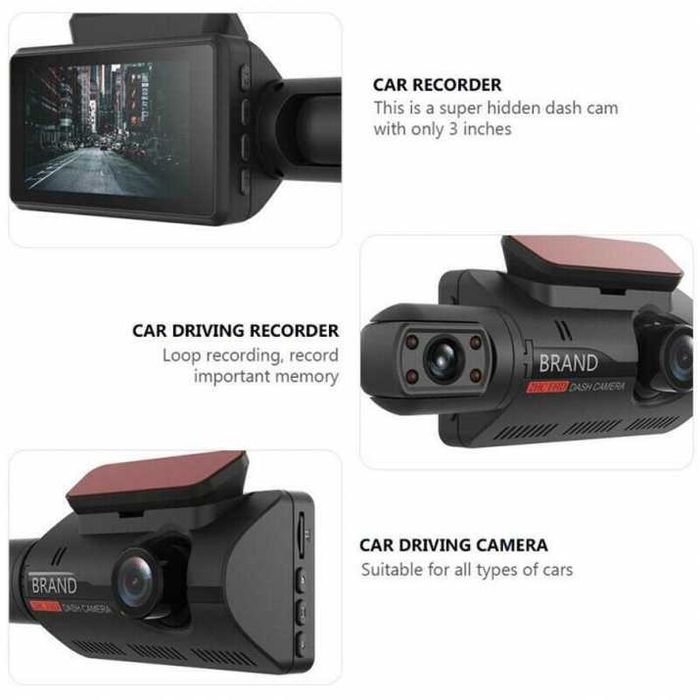 Видеокамера за автомобил Full HD 1080P 2 камери + 32 GB Micro SD Card