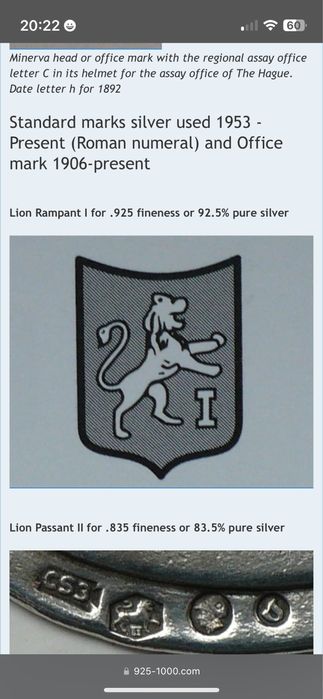 Sfestnic lumanare argint puritate 925 ! 1967 Candlestick Olanda