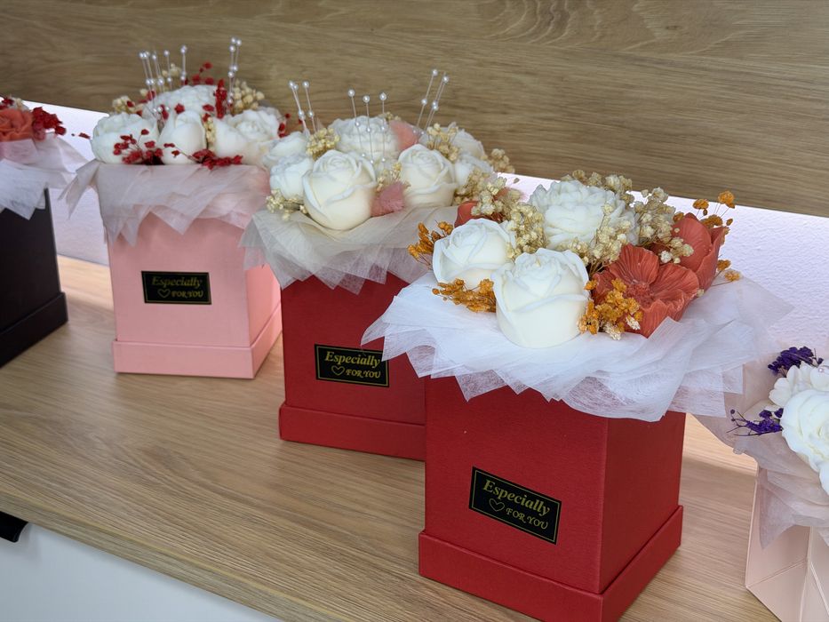 Buchete flori din ceara de soia naturala