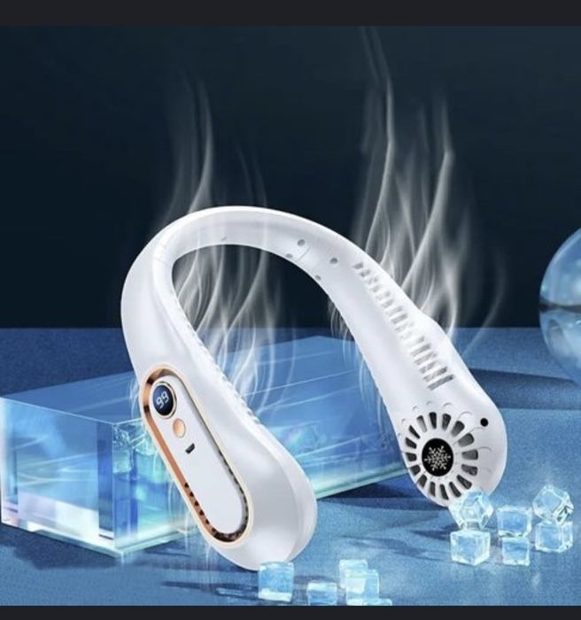 Преносим USB вентилатор за врат. Нов,