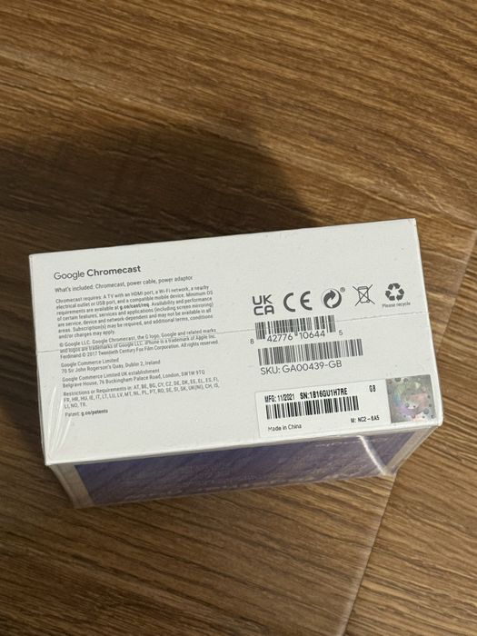 Google chromecast 3 SIGILAT