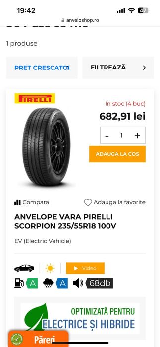 Set anvelope vara Pirelli Scorpion 235 55 R18 100V S-I