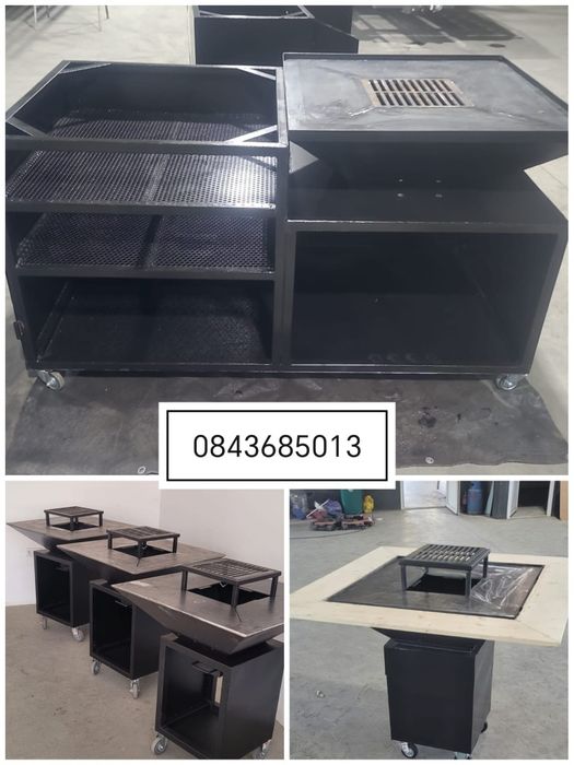 Gratar cu plita pentru gradina