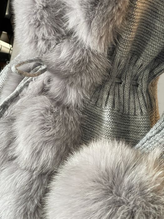 Палто жилетка с яка от лисица