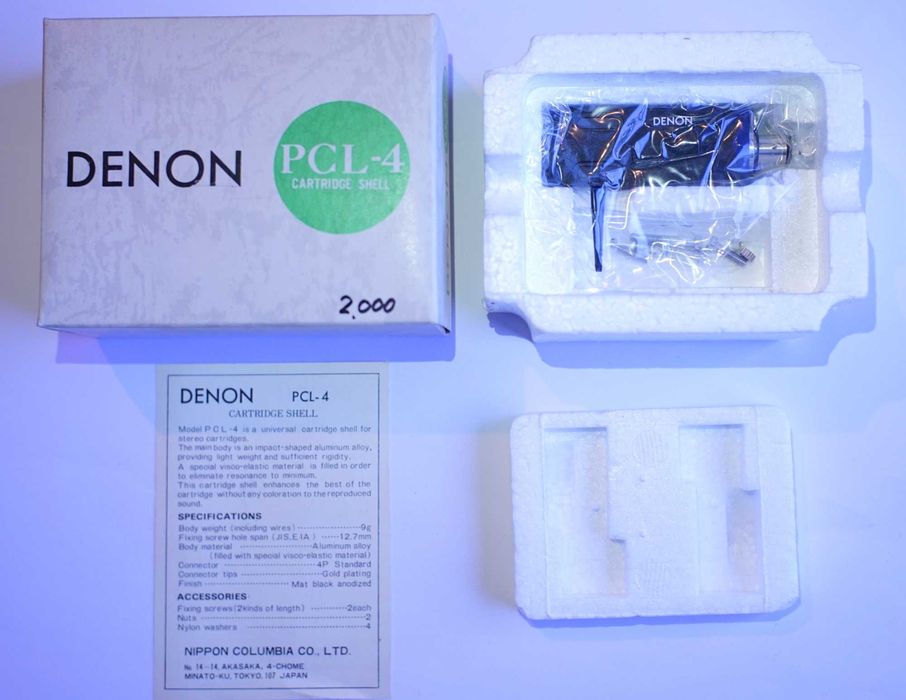 Denon PCL 4 headshell suport doza pick-up NOU in cutie