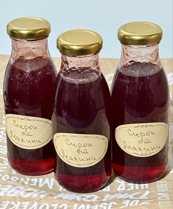 Домашен сироп концентрат от Малини, Мента, Смокини,Мащерка,Маточина