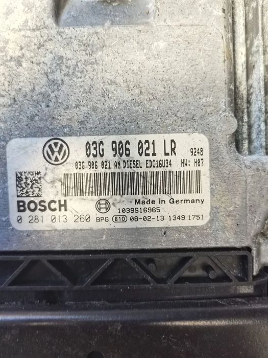Ecu calculator motor vw polo golf 5 passat skoda octavia 1.9 tdi bxe 03g906021lr / 0281013260 / EDC16u34