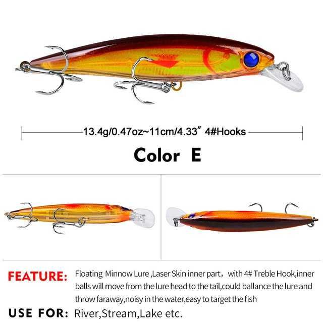 Воблер Hard Crankbait Minnow с тройни куки 11см, 13.5гр.