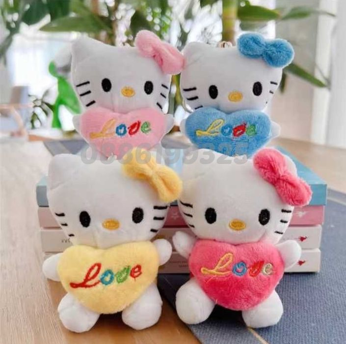 Плюшена играчка Hello Kitty Ключодържател, Мек ключодържател Кити