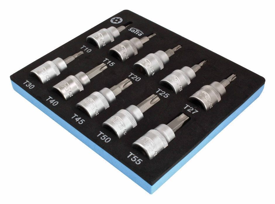 Modul dulap set biti torx cu gaura 3/8 t10-t55 lungime 50mm