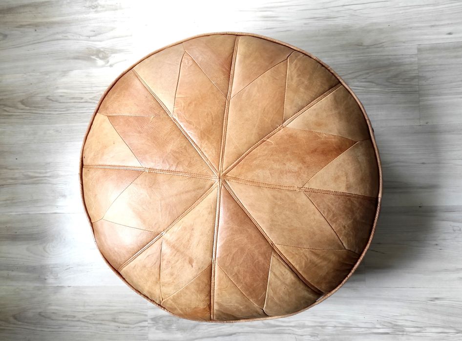 Кожен пуф,кожена табуретка