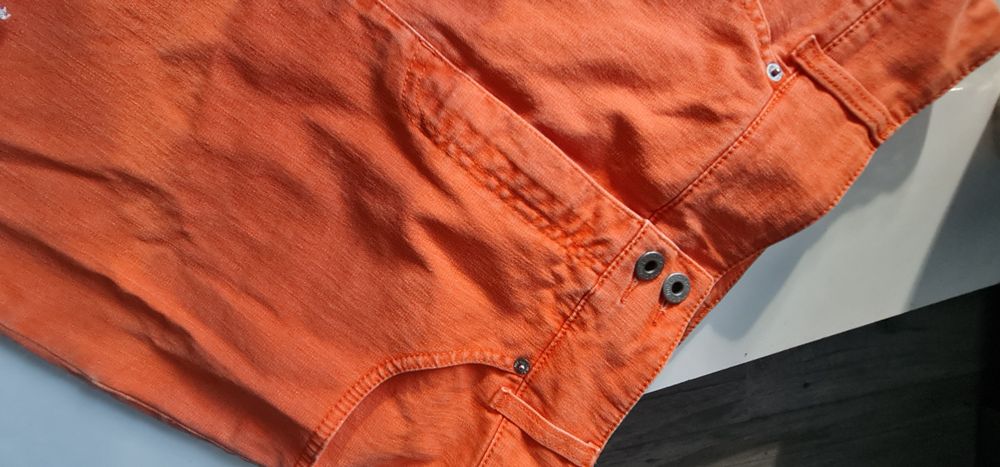 Fusta denim portocalie