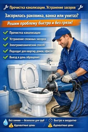 Услуги сантехника прочистка