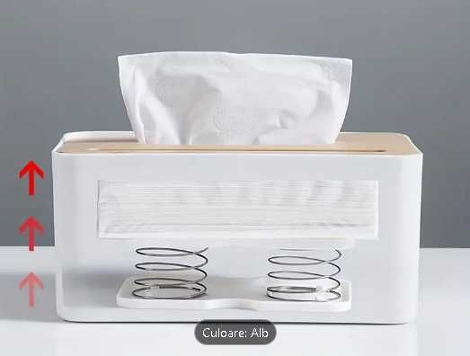 Set 4 suporturi cu arc pentru șervețele - Plastic - Alb