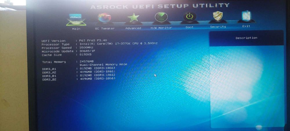 Дъно и процесор ASRock + intel i7 3770k